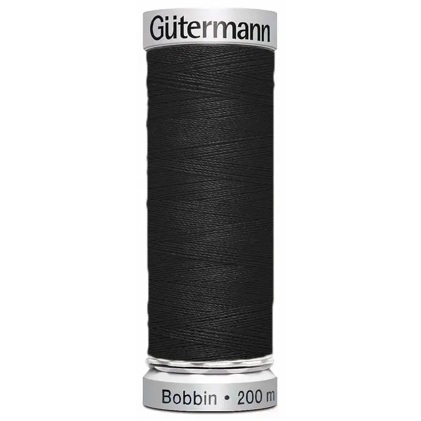 Gutermann Bobbin Thread 200m 1005 Black The Thread Box UK
