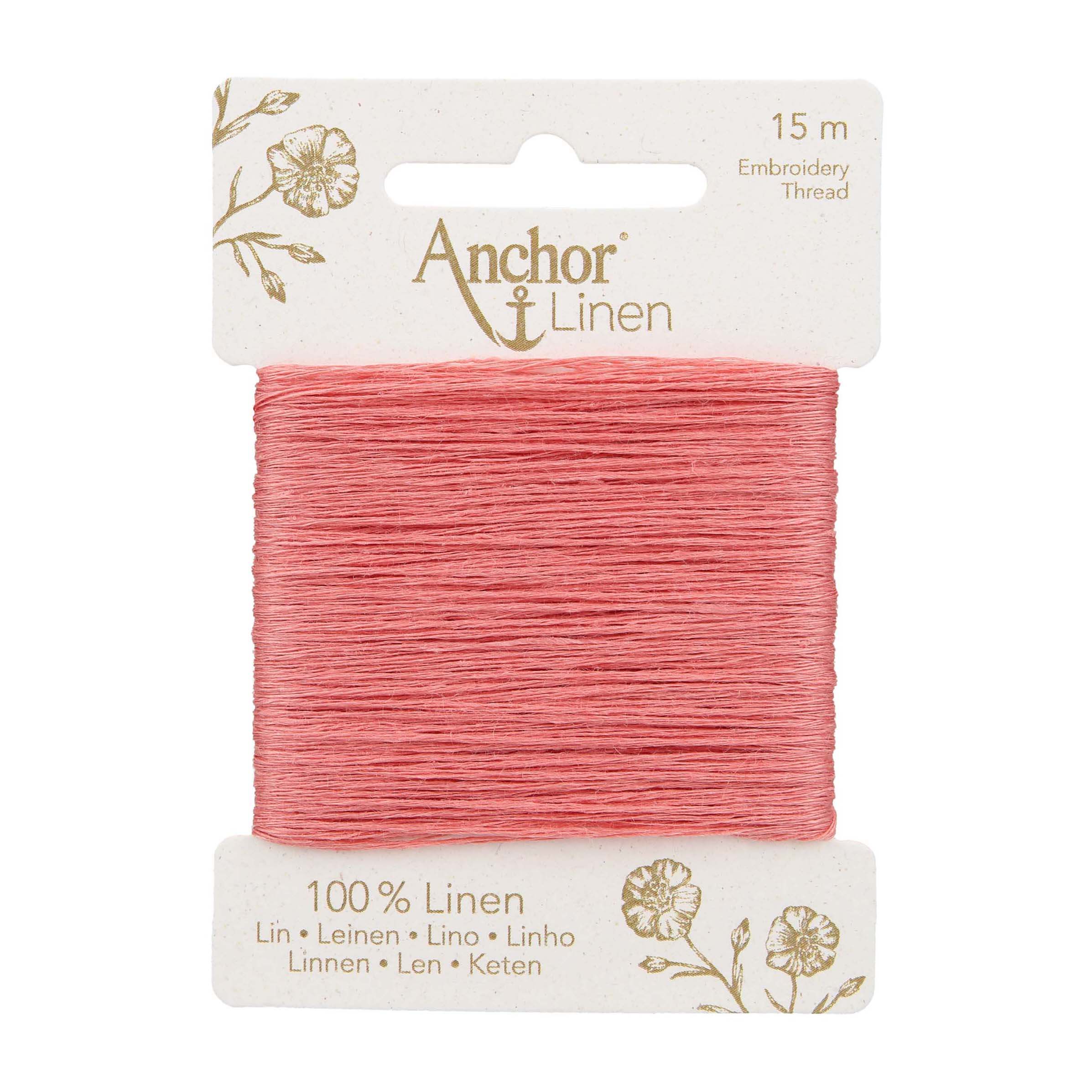 Rose Threading Anchor Linen Thread 15m 0016 Rose - The Thread Box UK